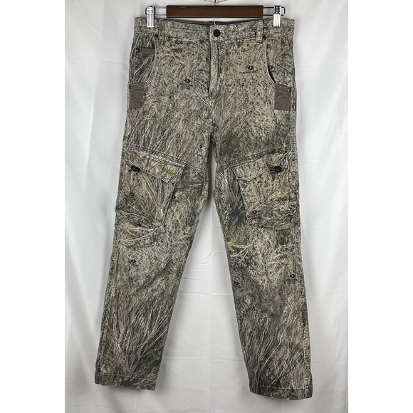 Magellan Outdoors Pants - Magellan Outdoors Mossy Oak Brush Camo Cargo Pants Boys L 12/14 Unisex 28.5x27.5